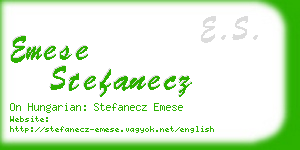 emese stefanecz business card